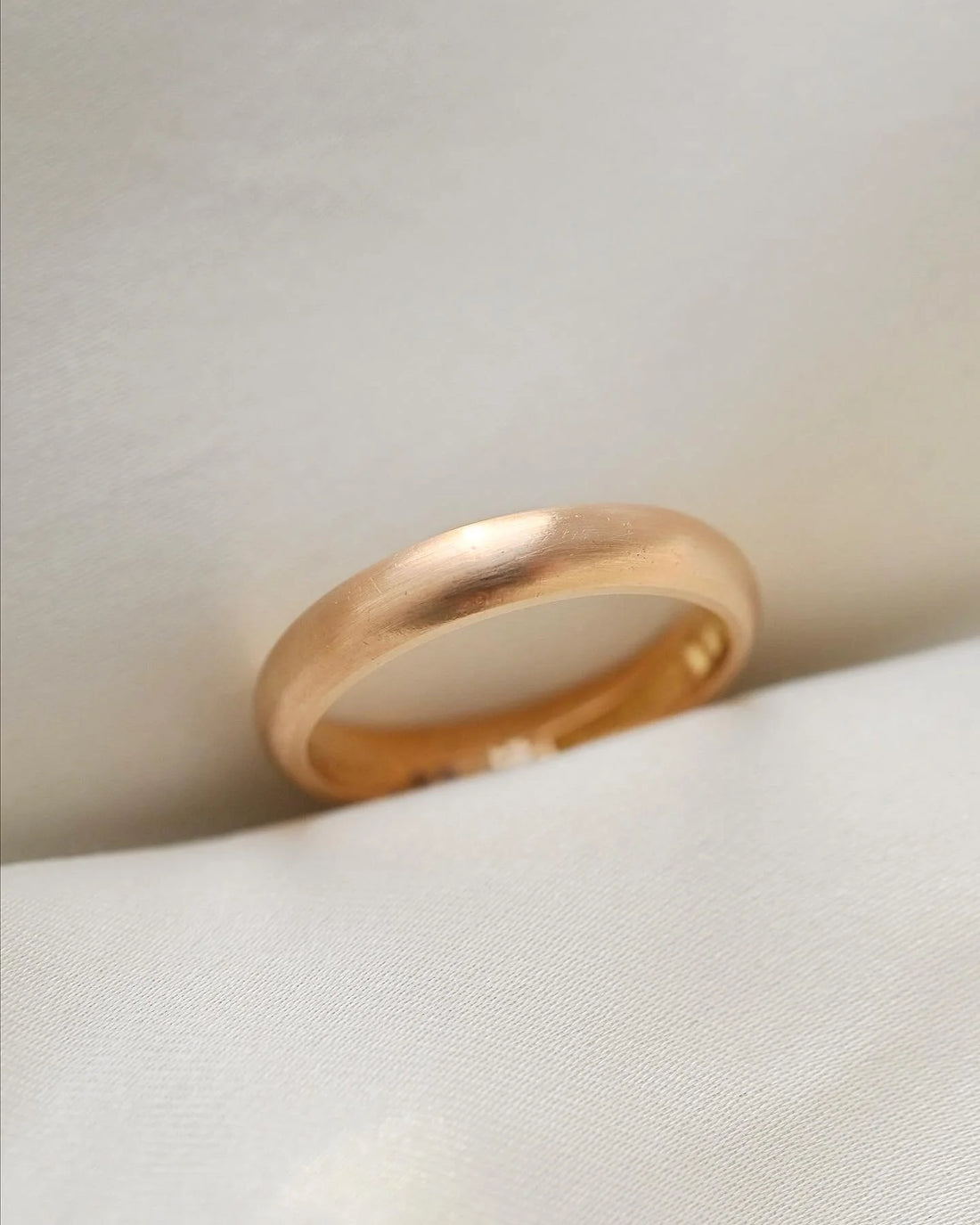 The Mid Century Velvet Wedding Band 18K Rose Gold 1952