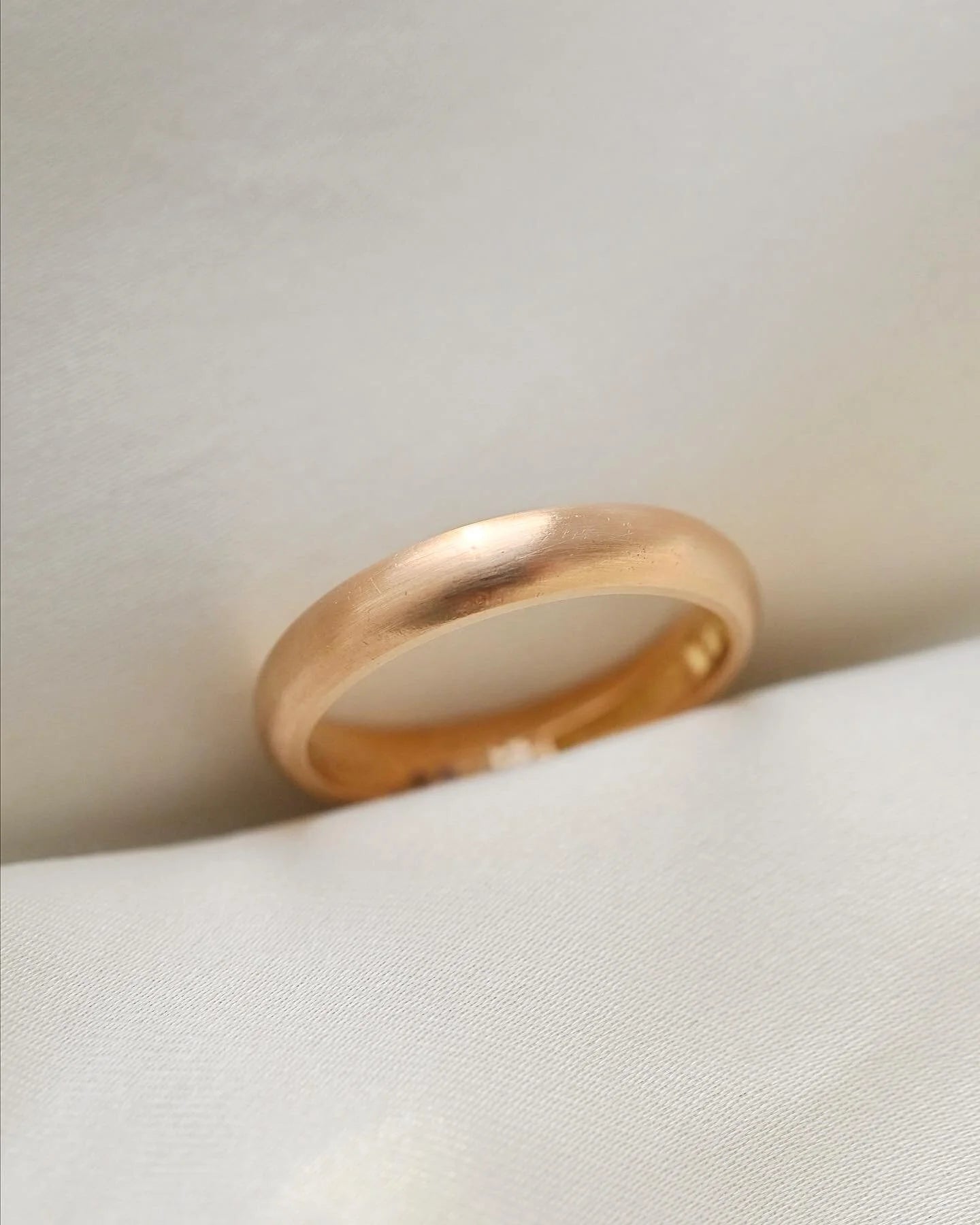 The Mid Century Velvet Wedding Band 18K Rose Gold 1952