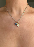 OMJ FINE JEWELRY The Cotton Candy Charms Heart Edition Natural Untreated Topaz and Tourmaline  18K Gold