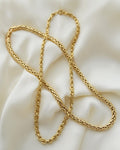 Amazing Sexy Jumbo Wheat Link Chain 18K Gold 1980s