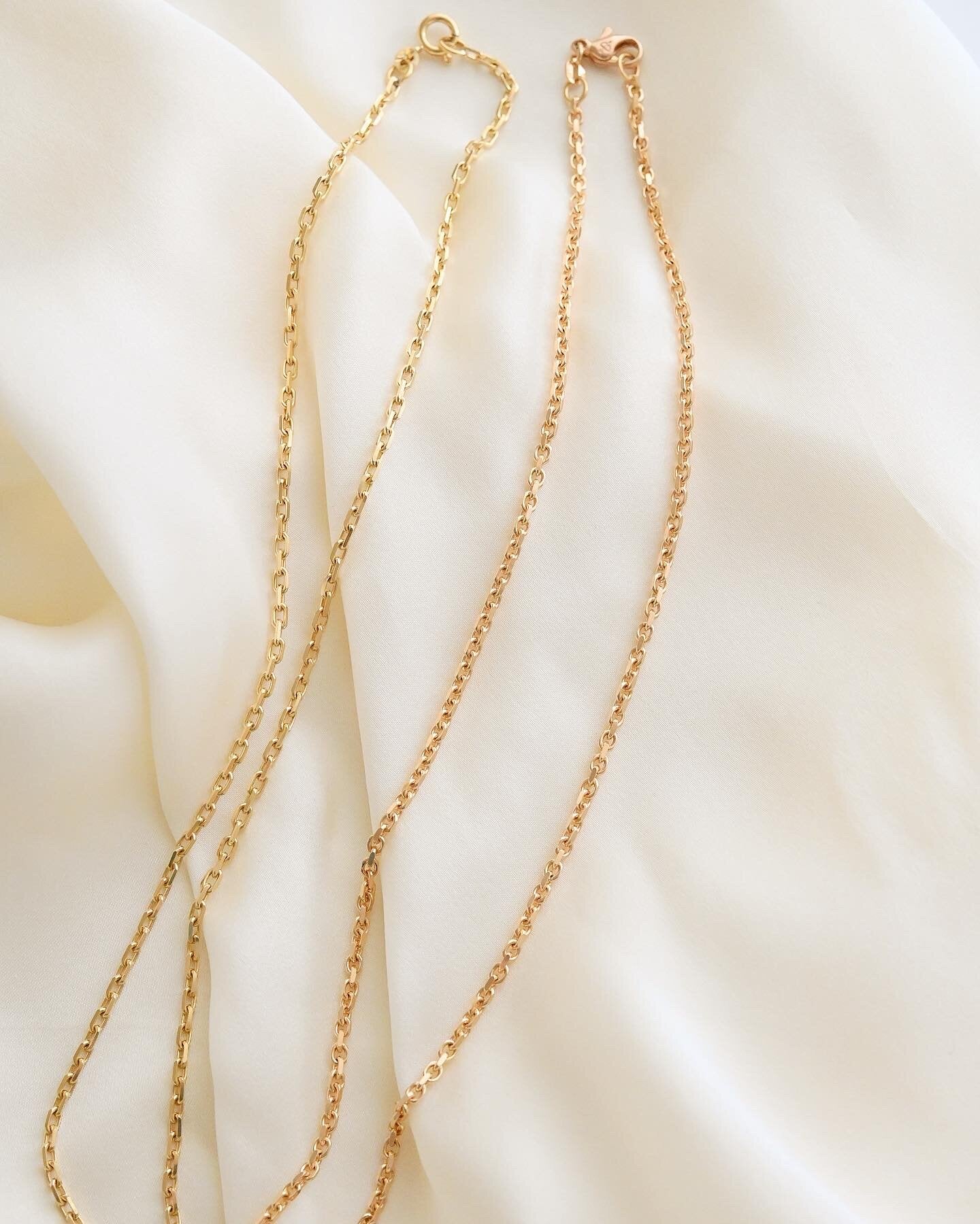 Italian Vintage Biker Chain 18K Rose Gold