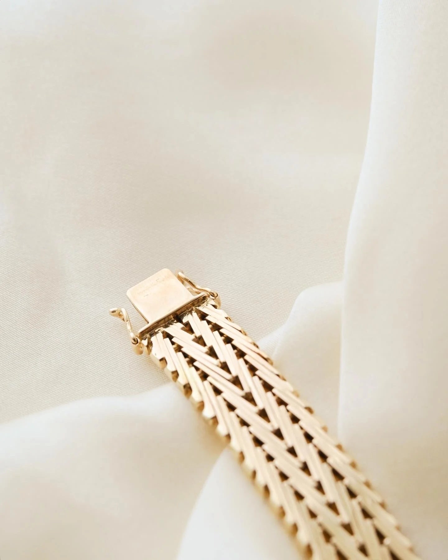 Heavy Gorg Danish Vintage Bracelet 14K Gold 1960s