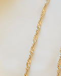 BIG Twisted Curb Link Chain 14K Gold 1980s