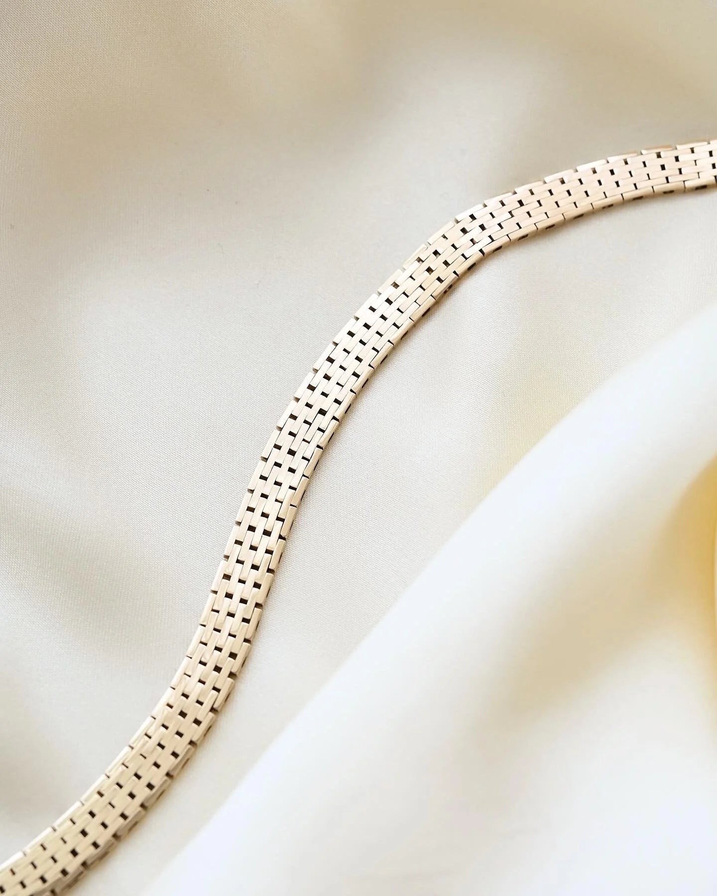 Danish Brick Link Bracelet by Charles Ø 14K Gold 1962-1972