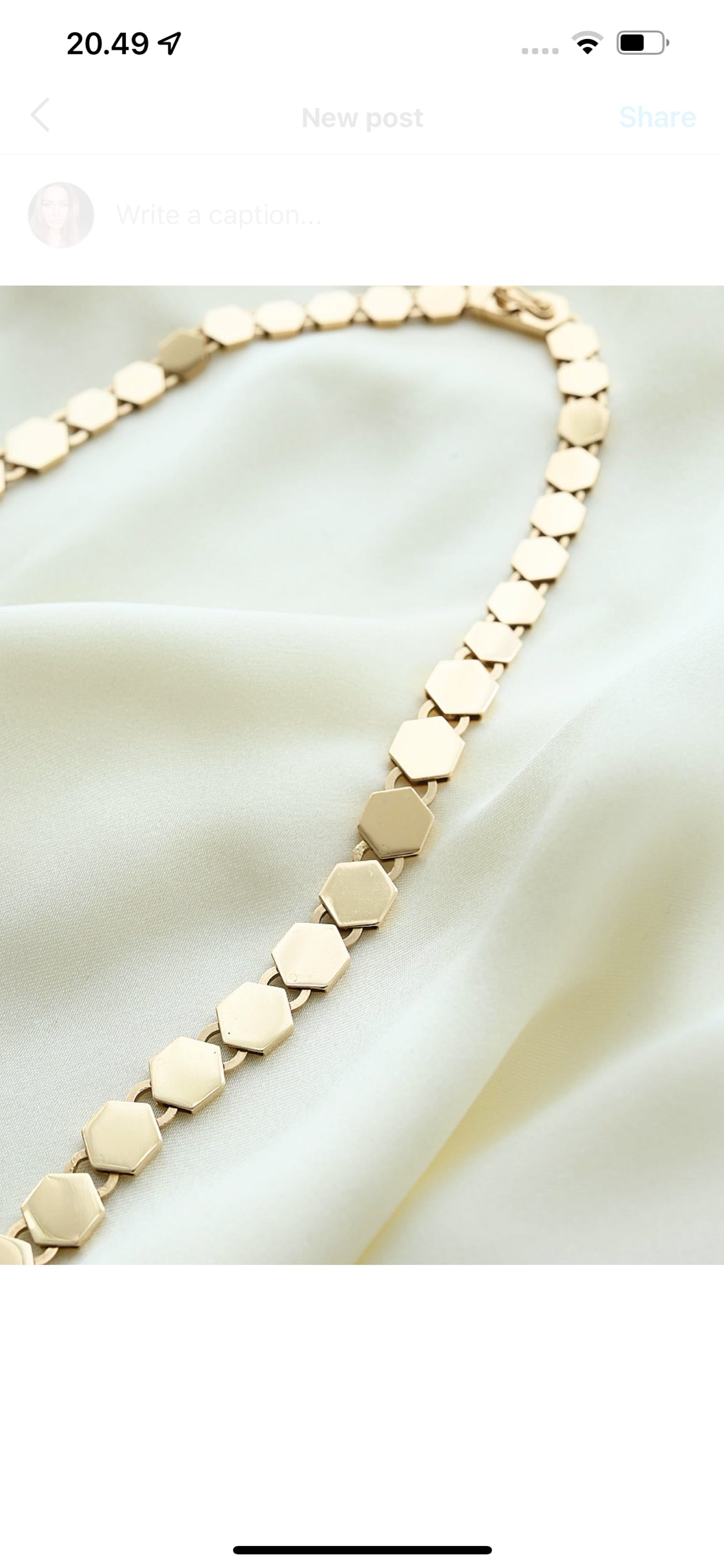 Big Stunning Danish Vintage Necklace 14K Gold 1960