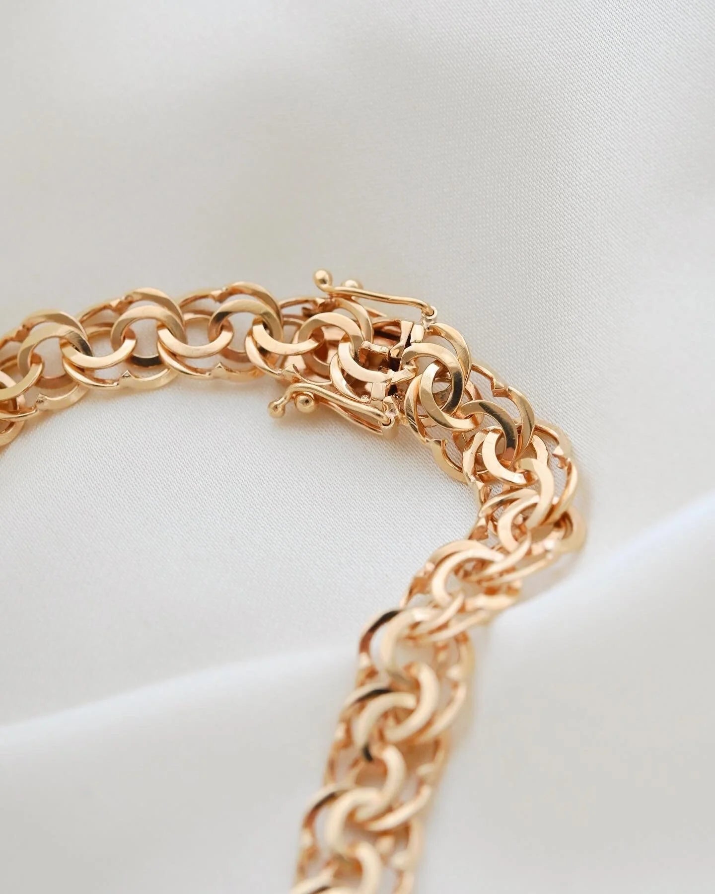 Stunning Swedish Link Bracelet Fully Hallmarked 18K Gold 1968