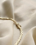 Rare Width Brick Link Chain 14K Gold 1960s