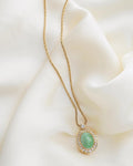 The Biggest Baddest Jade and 1.78 Diamond Pendant With Chain 14K Gold