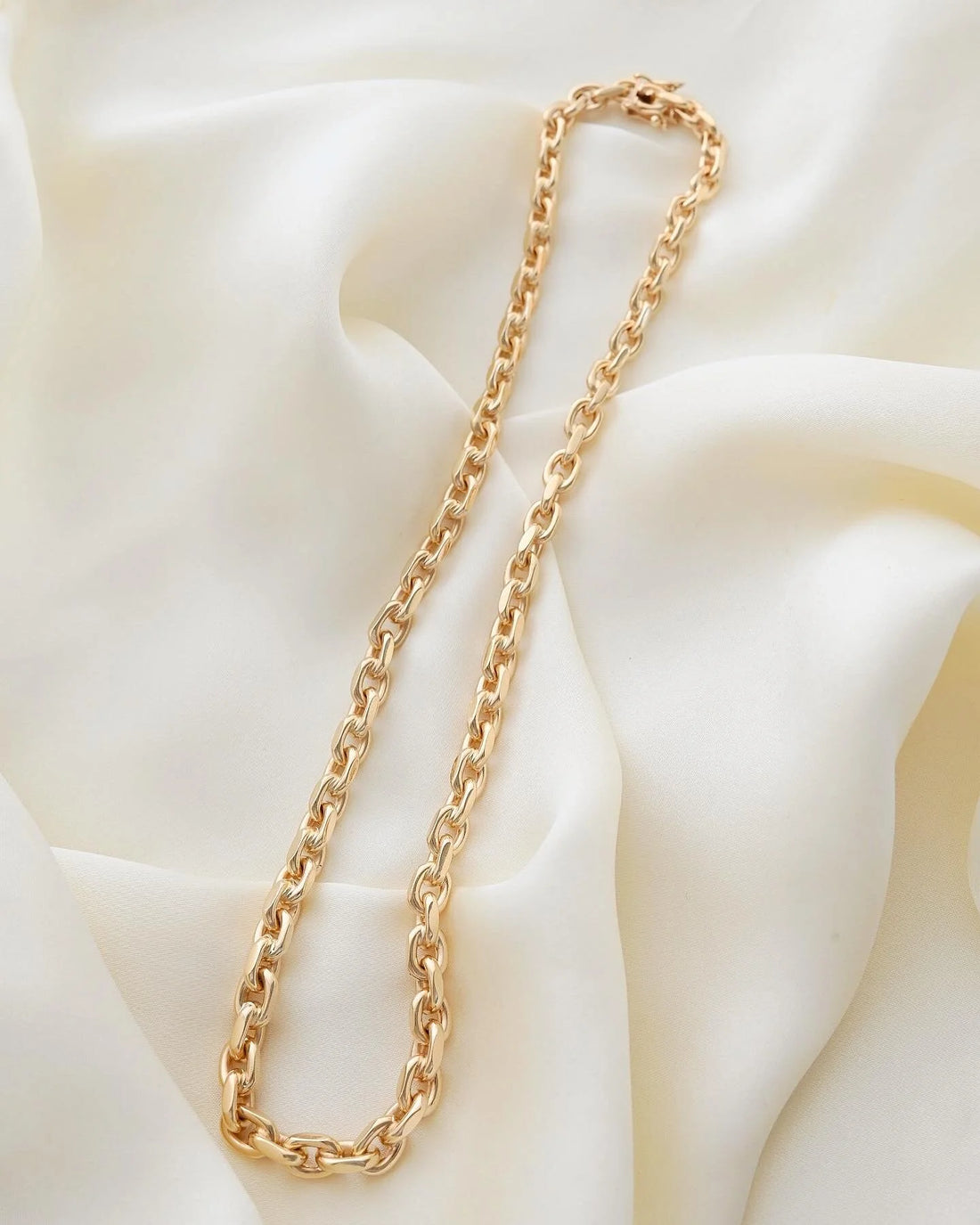 Ultra Heavy Chunky 55 Grams Danish Vintage Anchor Necklace 14K Gold 1970