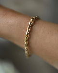 Magnificent Chunky Danish Vintage Biker Link Bracelet 14K Gold