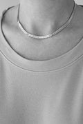 Stylish Danish Brick Link Necklace by N.C. Nielsen 14K Gold 1965