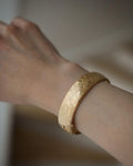 Antique Heavy Swedish Flower Dream Bangle 18K Gold Beg. 1900s