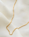 Classic Long 23 Inches 1980s Box Chain 18K Gold