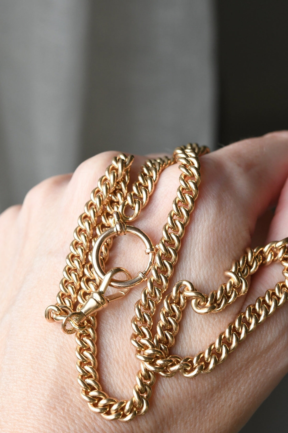 Sublime Antique Watch Chain Necklace 14K 47,8 grams