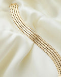Sublime Danish Vintage Geneva Link Double Row Bracelet 14K Gold 1960