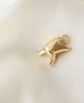 Danish Vintage Hunting Eskimo Pendant 8K Gold 1960