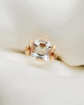 Irresistible Clear Quartz Bow Ring 18K gold 1950 Sweden