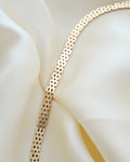 Beautiful Danish Brick Link Necklace by John Viggo Andersen 14K Gold 1960s