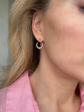 Timeless Vintage Stud Hoop Earrings 18K Gold