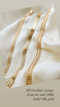 Swedish Vintage Bracelet by Swedish Royal Jeweler Hallberg 18K Gold 1965