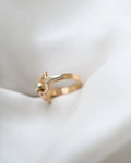 Vintage Two Tone Bridle Ring 18K Gold Denmark