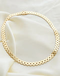 Super Rare Magnificent Bee Cell Link Necklace Danish Vintage 14K Gold 1960