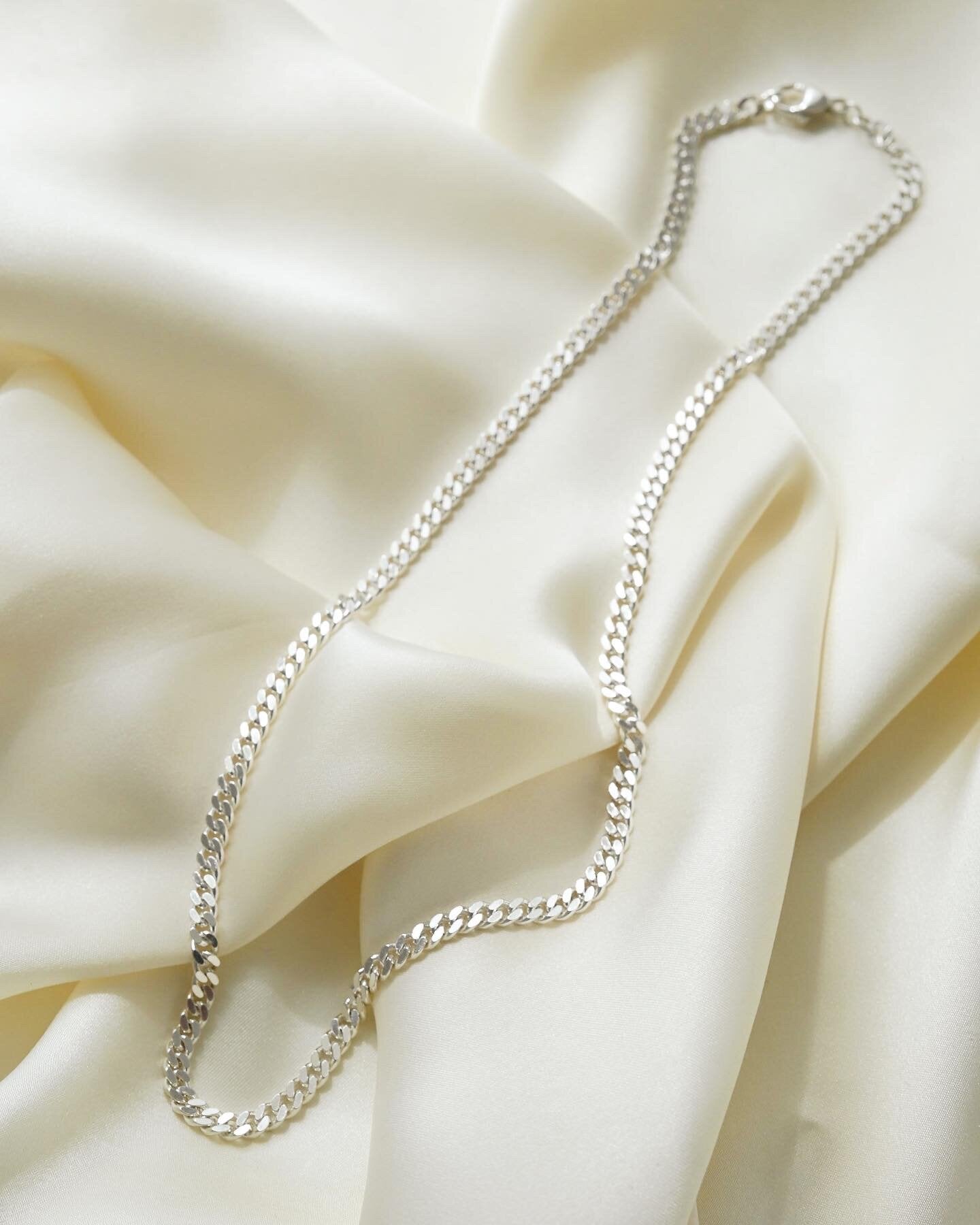 Danish Radiant Vintage Sterling Silver Curb Chain