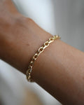 Magnificent Chunky Danish Vintage Biker Link Bracelet 14K Gold