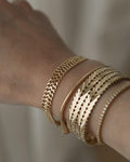 Rich Hued Feminine Fox Tail Link Bracelet 18K Gold 1955