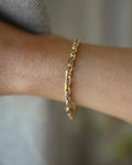 Outstanding Perfect Danish Vintage Biker Link Bracelet 14K Gold 1980