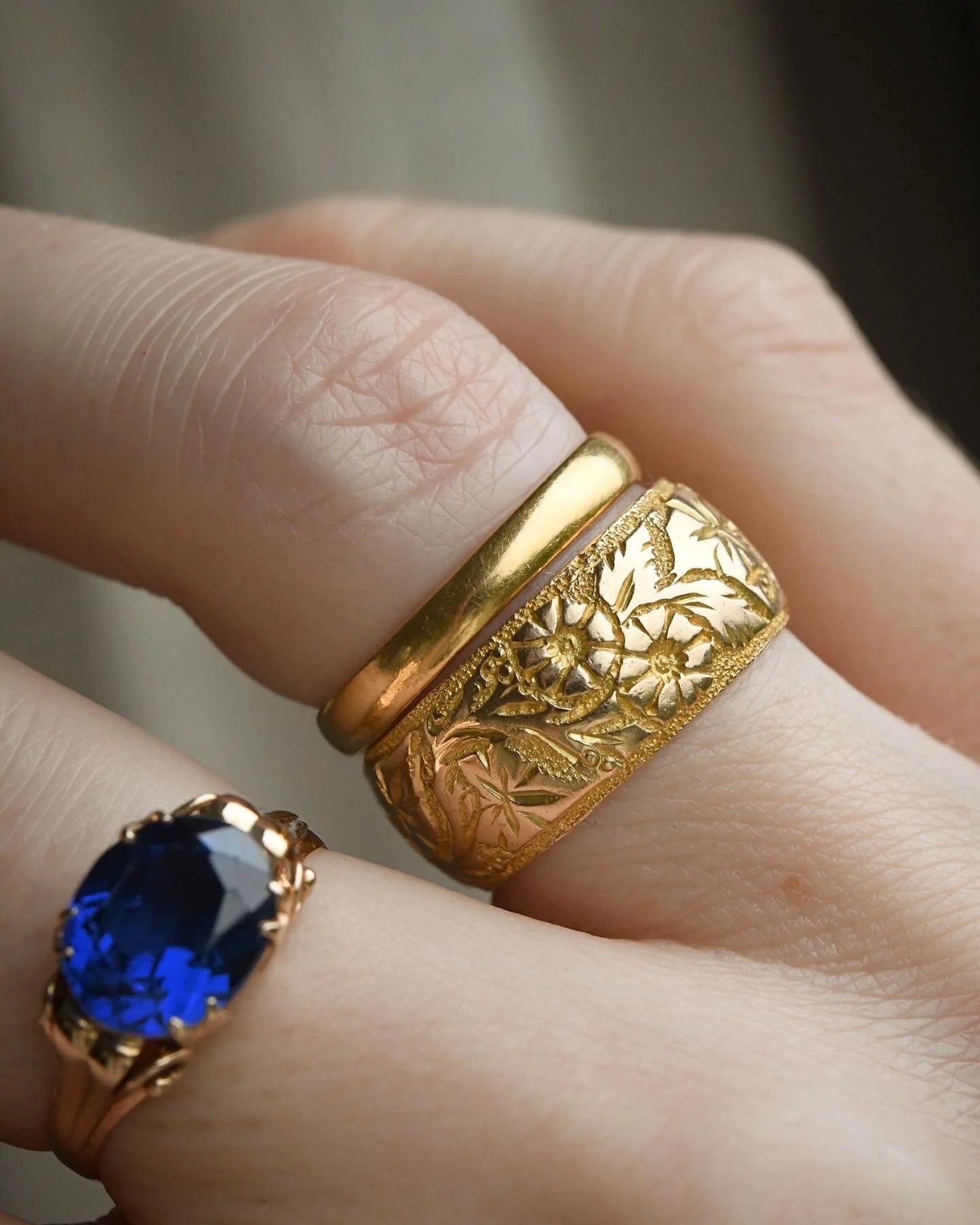 The Perfect Antique Wedding Band 18K Gold 1915