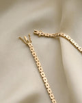 Stunning Danish Brick Link Necklace 14K Gold 1960s