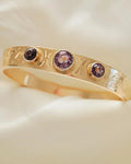 Magical Vintage Bangle Amethyst 14K Gold 1960s