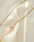 Long Rolo Chain w Loop Clasp 18K Solid Gold