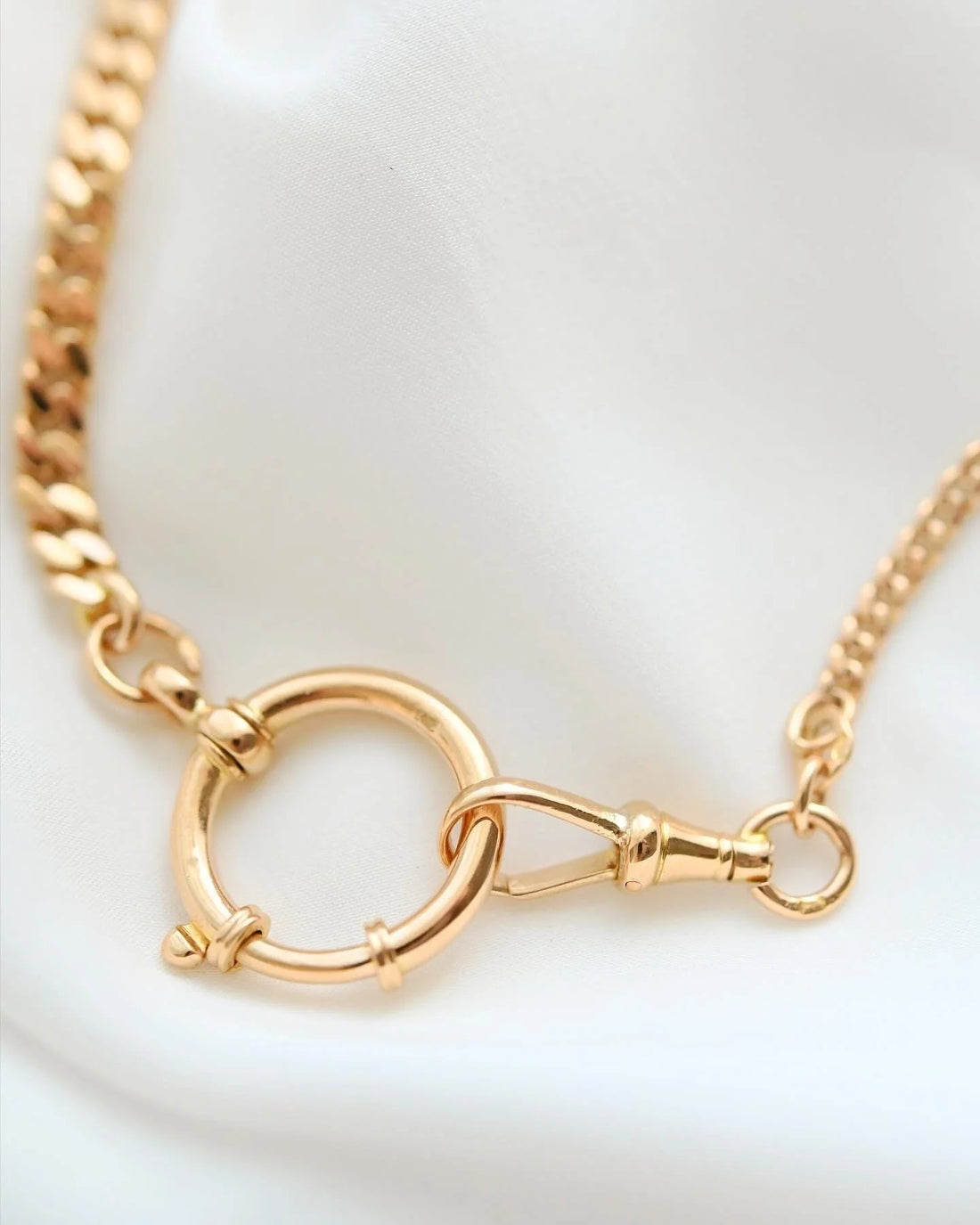16 Inches Heavy 25 Grams Antique Watch Chain Necklace or Double Wrap Bracelet 18K Gold 1900