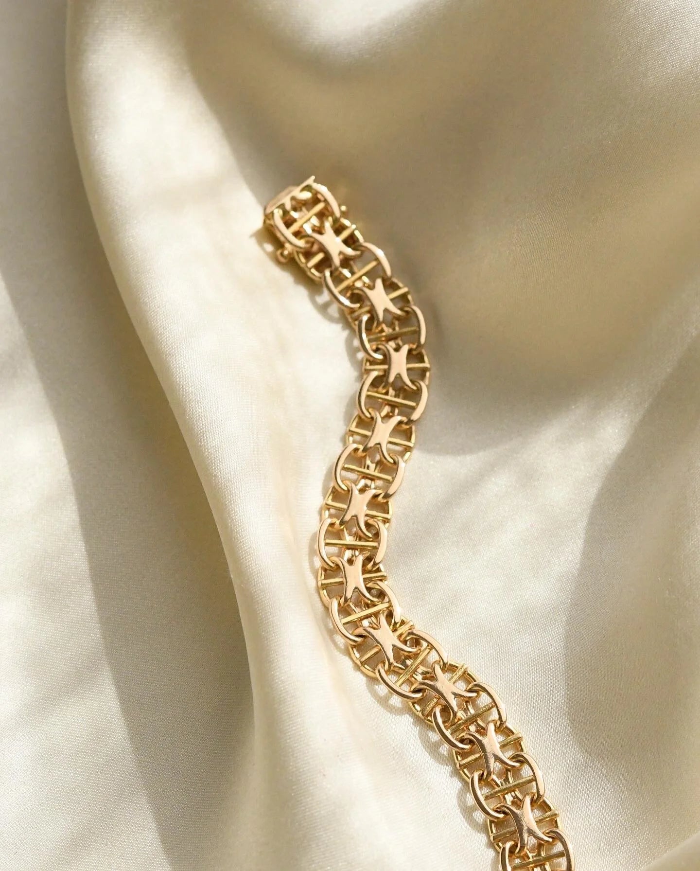 Gorg Swedish X-link Bracelet 18K Gold 1971