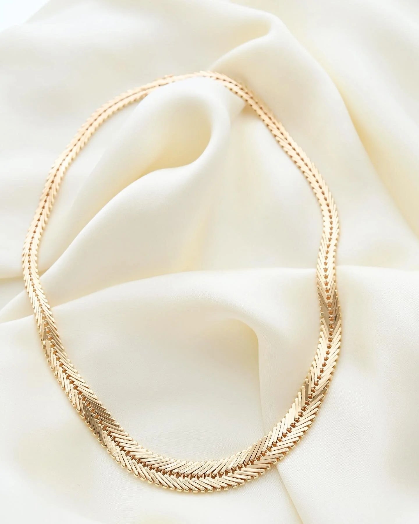 Beautiful Danish Mid Century Necklace 14K Gold 1965