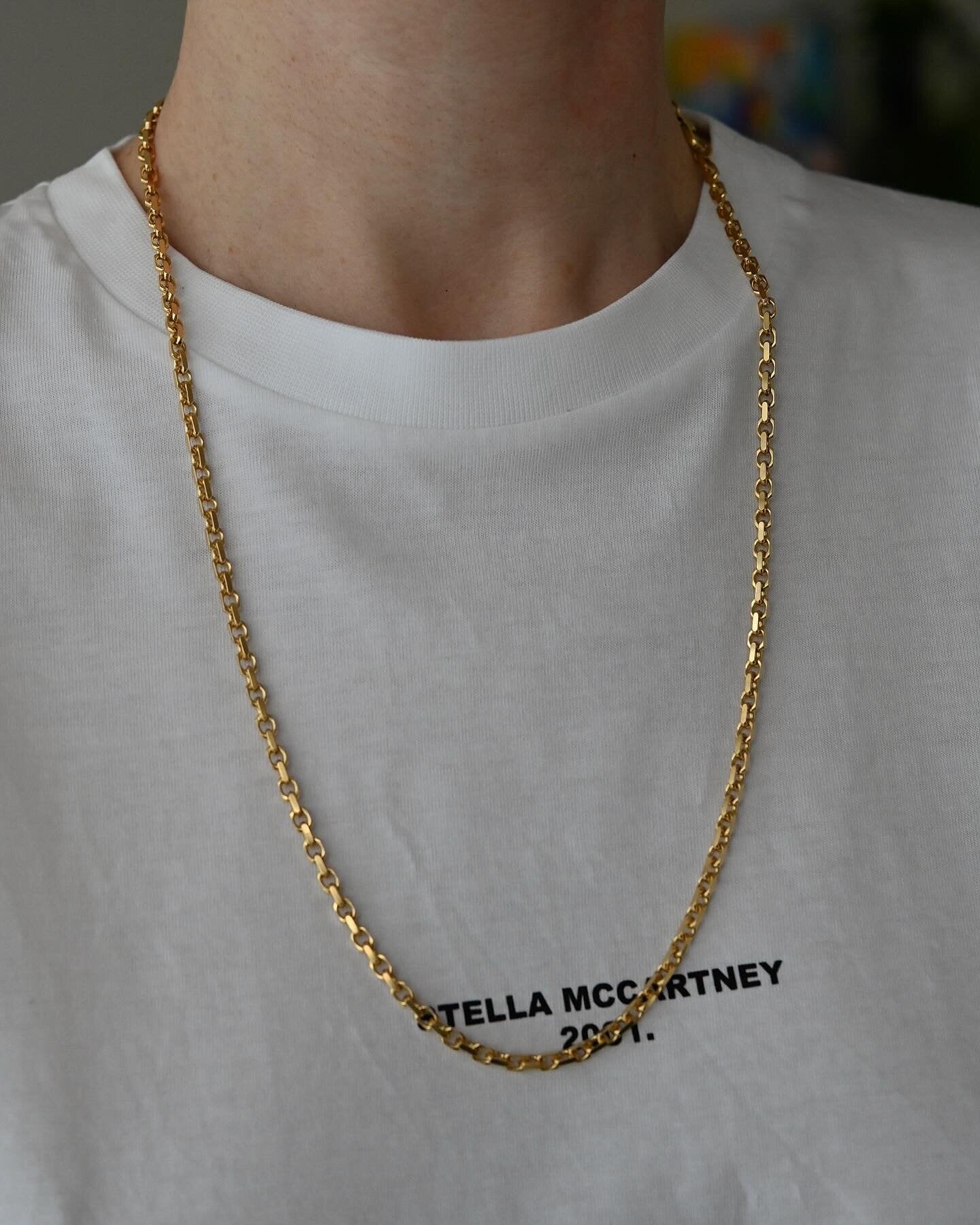 Rare LONG 26 inches Vintage Biker Chain 42 Grams 18K Gold