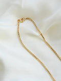 Vintage Dangle Knot Detail Necklace 18K Gold x Natural Crystal Quartz
