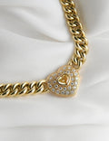 Extraordinary Beautiful Heart Sapphire Necklace 14K Gold c. 1950s