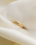 Antique Pattern Stacking Band Ring 18K Gold 1956