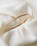 Heavy Round Swedish Vintage Bangle 18K Gold