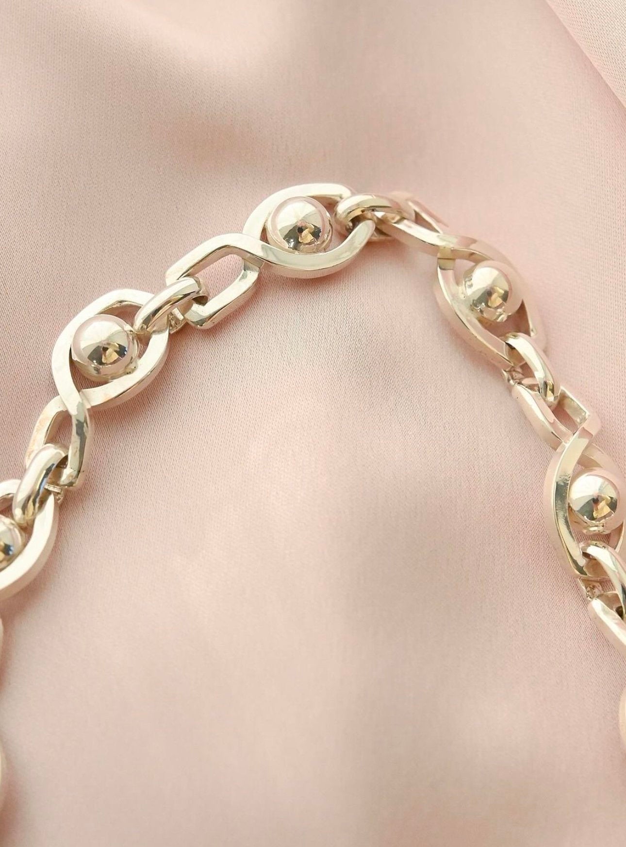 Ultra Long Gorg Vintage Silver Necklace