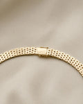 Sublime Heavy Brick Link Vintage Chain by Jens Tage Hansen 14K Gold 1960s
