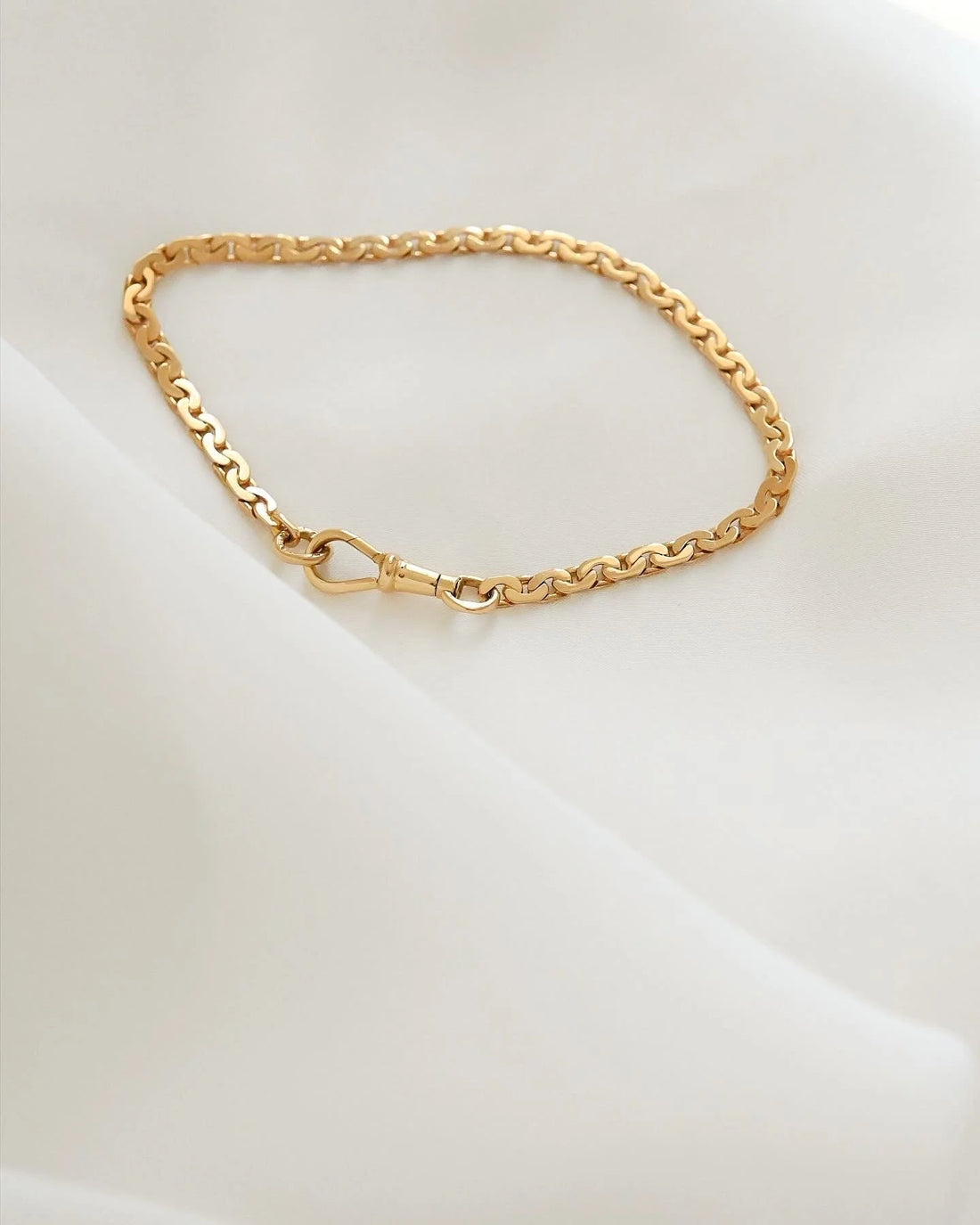 Special Antique Swedish Watch Chain Bracelet w Full Hallamarks 18K Gold 1885