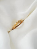 Glowing Spiral Twist Ring 23K Gold Sweden