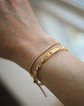 Antique Danish Bangle Diamonds x Ruby 18K Gold 1920s
