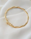 Sublime Danish Twisted Vintage Bangle 18K Gold