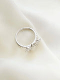 Estate Butterfly Ring 0.95 Carats VS Diamonds 18K White Gold