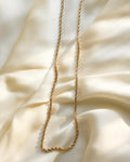 Glowing Vintage Rope Link Chain 14K Gold 1970s